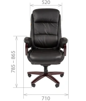 Офисное кресло CHAIRMAN 404, натуральная кожа, черный