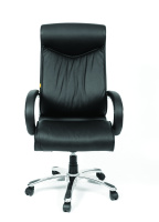 Офисное кресло Chairman 420 Россия кожа черная