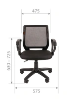 Офисное кресло CHAIRMAN 699, ткань стандарт/сетчатый акрил, серый