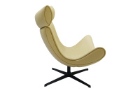 Кресло дизайнерское Toro FR 0665 Кожа золотисто-бежевая