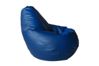 Бескаркасное кресло Мешок Груша 2XL 5010331 Экокожа синяя