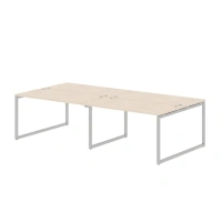 Стол 4-х местный XTEN-Q, 280х140, Бук Тиара/Алюминий Стол 4-х местный XTEN-Q, 280х140, Бук Тиара/Алюминий