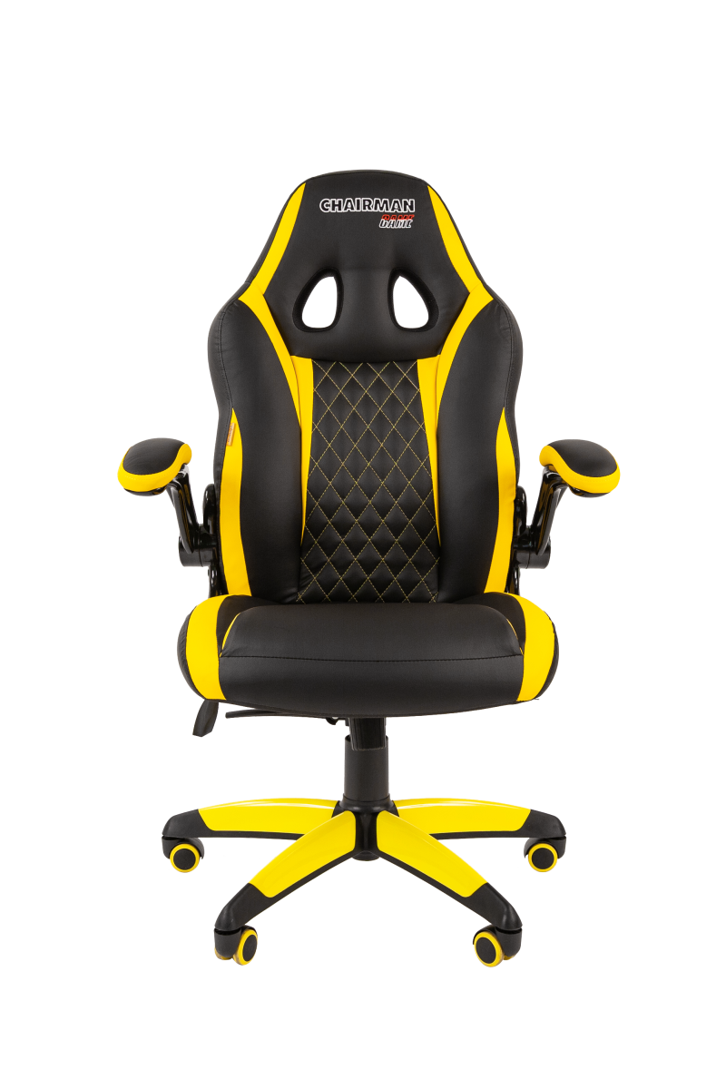Офисное кресло Chairman game 15 Россия экопремиум черный/желтый