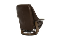 Кресло-реклайнер Concord Electro Кожа шоколадно- коричневая КМ010/Орех-029