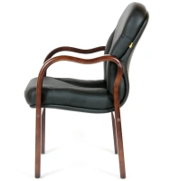 Офисное кресло CHAIRMAN 658, натуральная кожа, черный