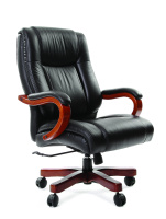 Офисное кресло Chairman 403 кожа+PU, черн. N