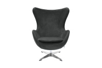 Кресло дизайнерское Egg Chair FR 0642 Замша графит Кресло дизайнерское Egg Chair FR 0642 Замша графит