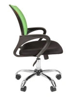 Офисное кресло CHAIRMAN 696 хром, ткань TW/сетчатый акрил, черный/светло-зеленый