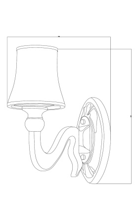 Бра Moderli V1131-1W Violetta 1*E27*60W