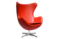 Кресло дизайнерское Egg Chair FR 0481 Кожа красная