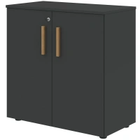 Шкаф с малыми дверьми и топом FORTA, 80х43, Черный графит/Черный графит
