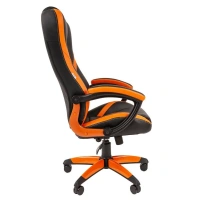 Геймерское компьютерное кресло CHAIRJET GAME 22, экокожа, черный/оранжевый