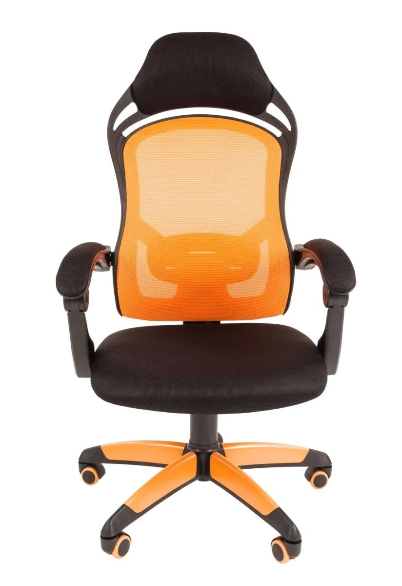 Геймерское кресло CHAIRMAN Game 12, ткань TW/сетчатый акрил, черный/оранжевый