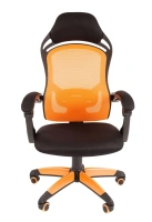 Геймерское кресло CHAIRMAN Game 12, ткань TW/сетчатый акрил, черный/оранжевый