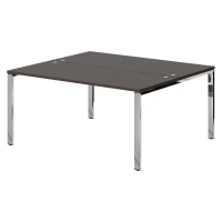 Стол 2-х местный XTEN GLOSS 160х140, Легно темный/Нержавеющая сталь Стол 2-х местный XTEN GLOSS 160х140, Легно темный/Нержавеющая сталь