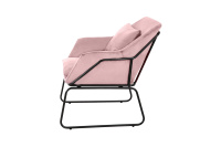 Мягкое кресло (оттоманка в комплекте) Alex FR 0413K Велюр пудровый