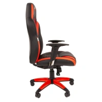 Геймерское компьютерное кресло CHAIRJET GAME 15 с регулируемыми подлокотниками и синхромеханизмом, экокожа, черный/красный