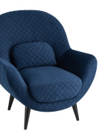 Кресло Карл велюр тёмно-синий