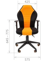 Геймерское кресло CHAIRMAN Game 8, ткань TW, черный/оранжевый