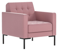 Мягкое кресло (опоры черные) Нэкст Иск. шерсть Kardif 08 (розовая)