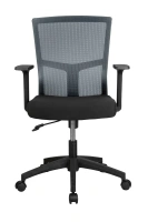 Офисное кресло 923, ткань/сетка, черный/серый
