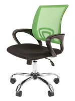 Офисное кресло CHAIRMAN 696 хром, ткань TW/сетчатый акрил, черный/светло-зеленый
