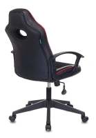 Геймерское кресло VIKING-11, экокожа/ткань, черный/красный