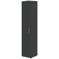 Шкаф колонка с глухой дверью и топом FORTA, 40х43, Черный графит/Черный графит
