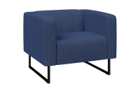 Мягкое кресло Кейс КС1-60 Ткань-рогожка ROMEO 11 синий