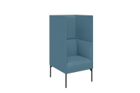 Мягкое кресло высокое Бридж Brd1H-2 Рогожка Sweet azure голубой