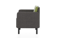 Мягкое кресло Select M27-1S Рогожка Era graphit (серый)/Рогожка Era greenery (зеленый)