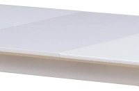 Стол обеденный раскладной LEWAY 120(160)х80, белоснежный/стекло белое сатин