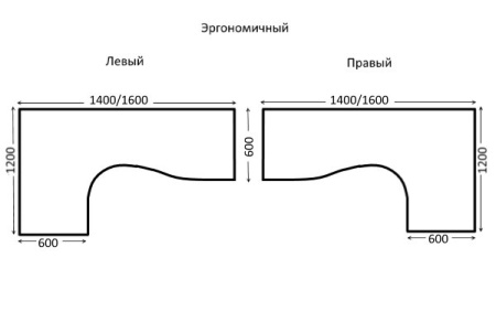 Стол криволинейный на металлокаркасе левый Metal System Style БП.СА-3 Л дуб наварра
