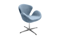 Кресло дизайнерское Swan Chair FR 0654 Замша серая