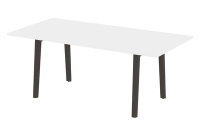 Столы для переговоров Onix Wood Direct Белый бриллиант/Дуб темный