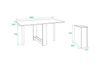 Стол складной обеденный СП-24м.1 Венге/Беленый дуб