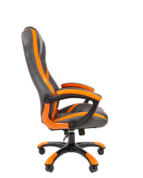 Кресло игровое компьютерное Chairman game 22 Россия экопремиум серый/оранжевый