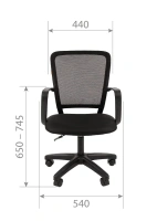 Офисное кресло CHAIRMAN 698LT, ткань стандарт/сетчатый акрил, черный