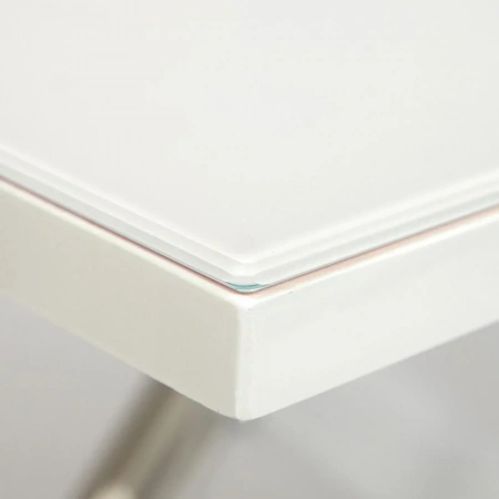 Стол обеденный ARNO 120x80, хром/белый Стол обеденный ARNO 120x80, хром/белый