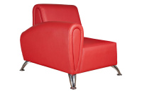Мягкое кресло с одним подлокотником Клерк 11 kle11-k1p-r Экокожа Экотекс 3023 (красная)