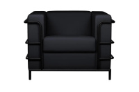 Кресло мягкое Аполло 2.0 К-1 Экокожа Euroline 9100 (черная)