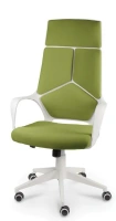 Офисное кресло IQ, ткань, зеленый, пластик белый