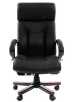 Офисное кресло CHAIRMAN 421, натуральная кожа, черный