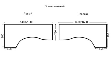 Стол криволинейный на металлокаркасе левый Metal System Style БП.СА-2 Л дуб наварра