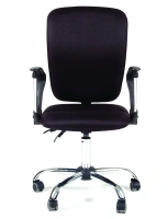 Офисное кресло CHAIRMAN 9801 хром, ткань стандарт, черный