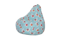 Бескаркасное кресло Мешок Груша XL 5024621 Ткань жаккард Ламы голубое Бескаркасное кресло Мешок Груша XL 5024621 Ткань жаккард Ламы голубое