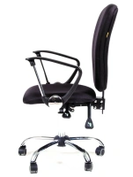 Офисное кресло CHAIRMAN 9801 хром, ткань стандарт, черный