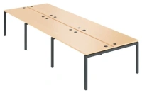 Бенч-система АРГО на 6 рабочих мест 420х124 см, бук/антрацит Бенч-система АРГО на 6 рабочих мест 420х124 см, бук/антрацит