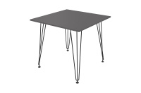 Стол обеденный квадратный Elegant 21ELEGANT.008 New graphit/Черный металл