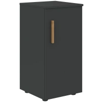 Шкаф колонка с глухой малой дверью и топом FORTA, правая, 40х43, Черный графит/Черный графит